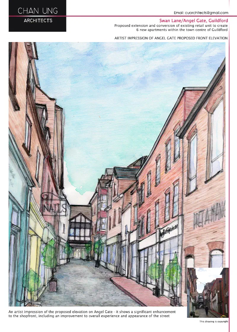 Artist's impression of the proposed Angel Gate frontage.